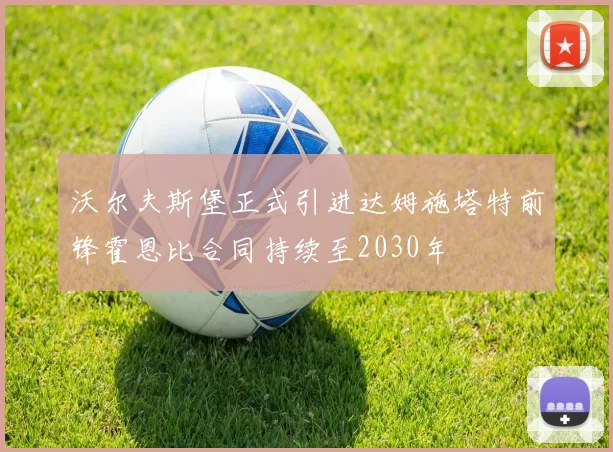 沃尔夫斯堡正式引进达姆施塔特前锋霍恩比合同持续至2030年